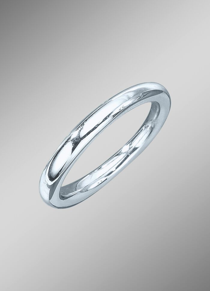 Hochgl&auml;nzender Partnerring aus Wei&szlig;gold 