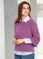 Kurzpullover aus Bouclé-Melangegarn 