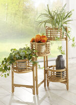 Blumenständer aus Rattangeflecht BEIGE