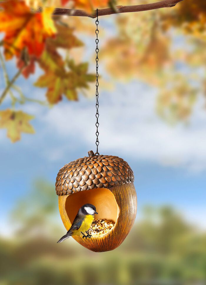 Vogelfutterstelle Eichel f&uuml;r Garten, Balkon oder Terrasse 