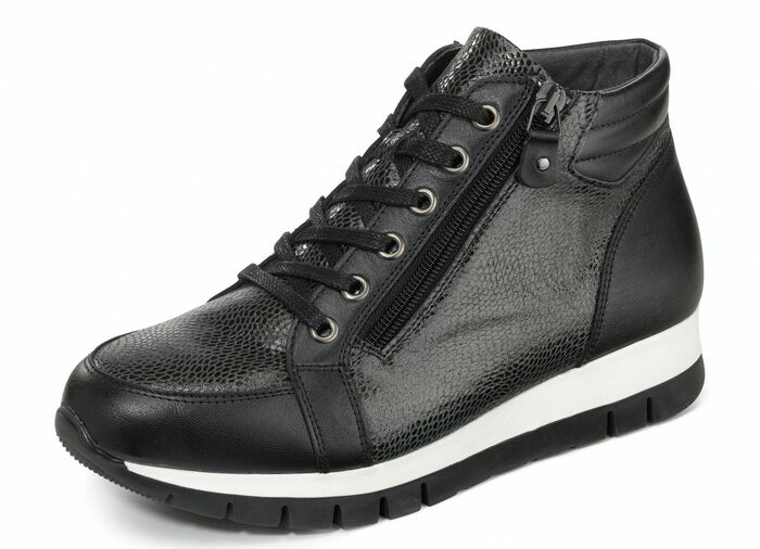 Bootie mit gl&auml;nzender Pr&auml;gung 