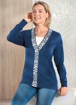 Pullover in sehr weicher Qualität mit Modal JEANSBLAU-ECRU
