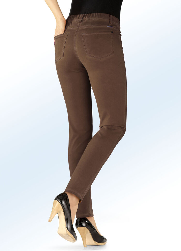 Superbequeme, edle Hose COGNAC