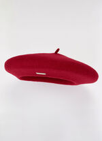 Seeberger, Damen-Baskenmütze, aus Schurwolle FEUERROT