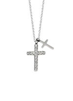 Ausdrucksstarke Halskette mit synth. Zirkonia 