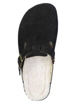 Mubb, klassische Damen-Hausschuhe, Weite H, mit Lammfell SCHWARZ