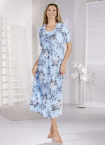 Kn&ouml;chellanges Nachthemd mit kurzen &Auml;rmeln 