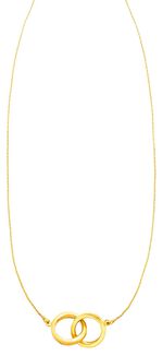 In sch&ouml;nem Design: Halskette mit 2 Ringen 