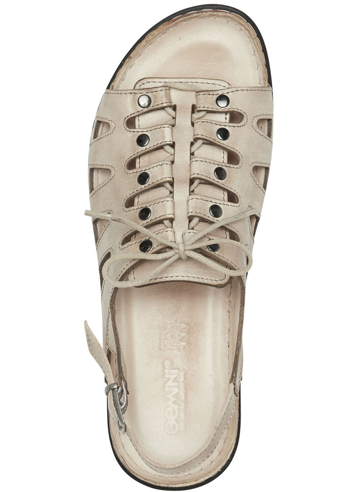 Gemini Sandale mit elastischer Zierschnürung BEIGE