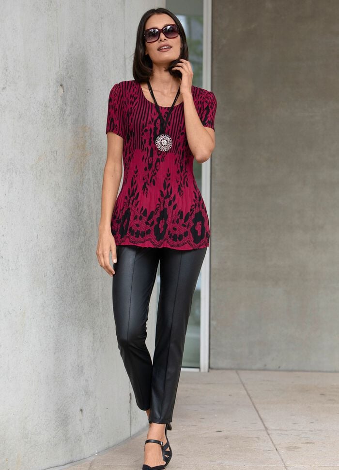 Tunika mit Bord&uuml;ren-Druck 