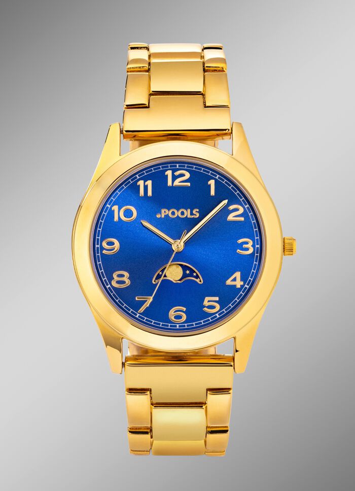 Quartz-Partneruhr von Pools mit Mondphasen 