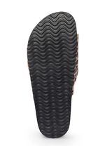 Klett-Pantolette in Leder-Optik 