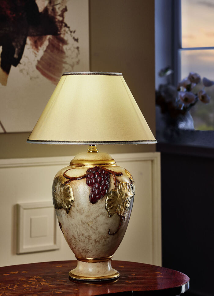 Tischleuchte mit Blattgoldauflage 