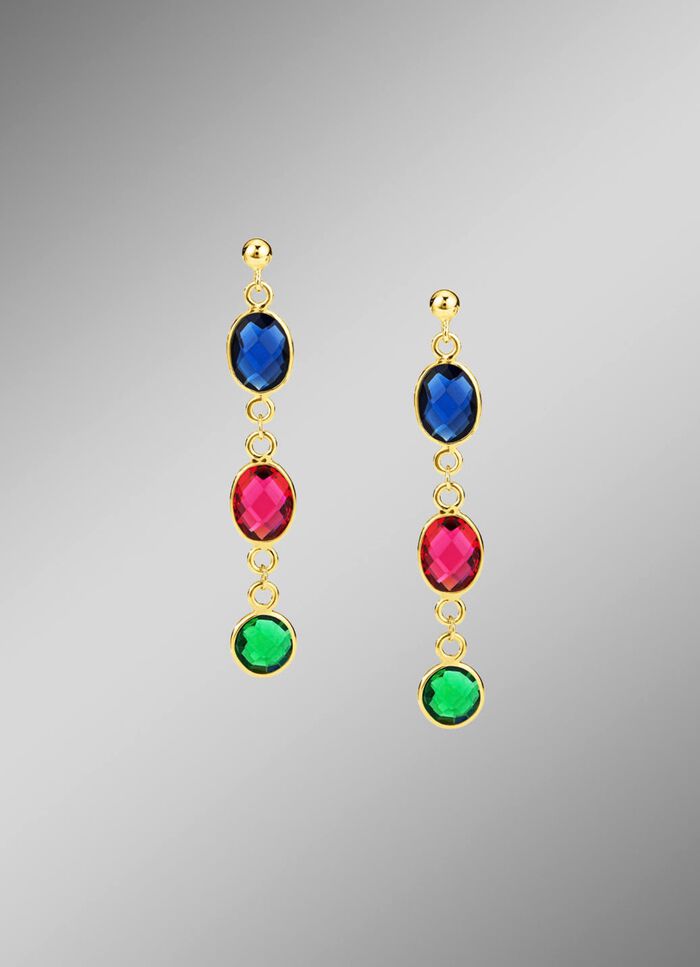 Farbenfrohe Eleganz: Ohrstecker mit Quarzen in verschiedenen Farben 