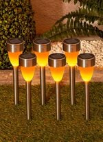 Solarstecker mit Flackereffekt, 6er-Set 
