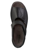 Bequeme Herren-Sandalen, Weite K, mit anatomisch geformtem Fu&szlig;bett SCHWARZ