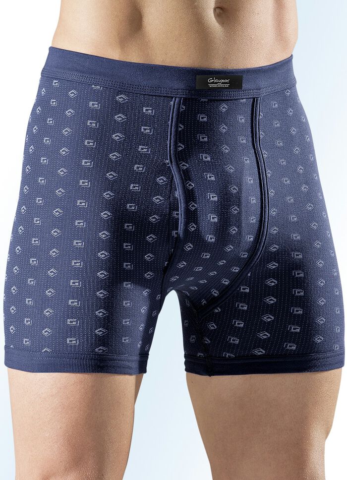 Fünferpack Unterhosen aus Feinripp, bunt dessiniert 