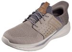 SKECHERS Slipper mit geformter Slip-Ins Fersenplatte TAUPE-GRAU