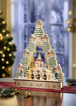 Schwibbogen aus Holz NATUR-GRÜN