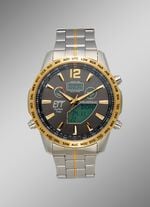 Funk-Solar-Herrenuhr mit Edelstahlbandgeh&auml;use 