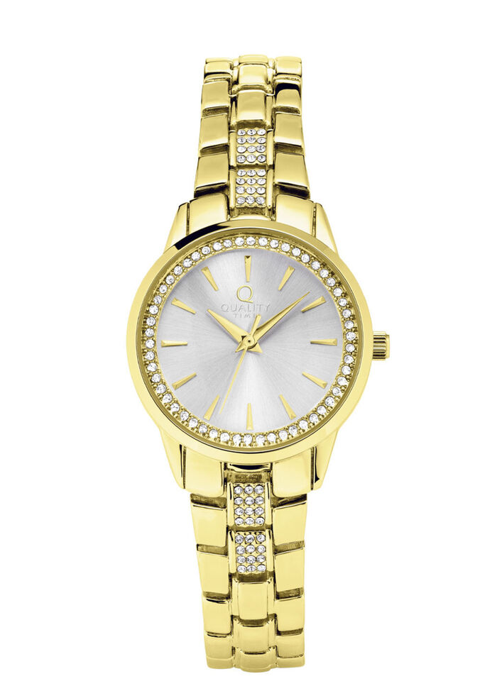 Goldfarbenes Damenuhrset 3-tlg. 