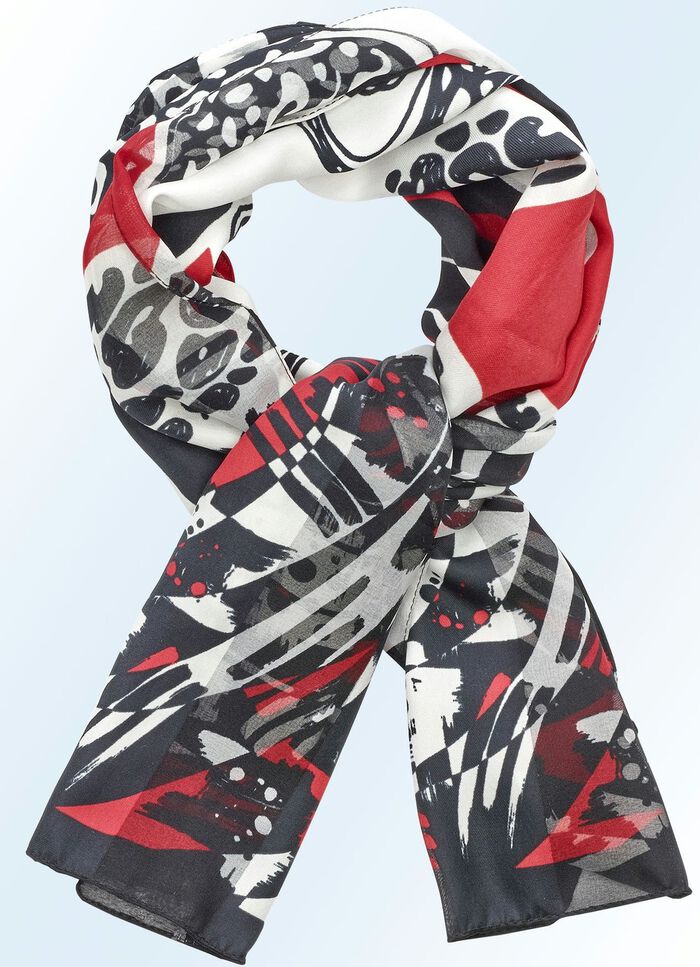 Schal mit Fantasiedessin 