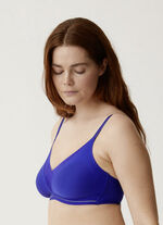 Naturana BH mit elastischen T&uuml;lleins&auml;tzen INDIGOBLAU