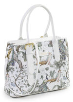 TIZIA, Tasche, Damen, mit abnehmbarem, verstellbarem Umhängeriemen WEISS-JADEGRÜN