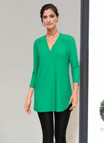 Shirt-Tunika mit V-Ausschnitt 