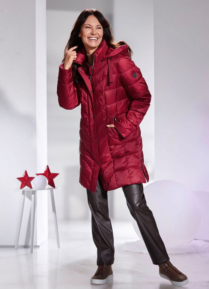 Kurzmantel mit abnehmbarer Kapuze 