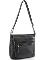 Laurina, Tasche, Damen, mit verstellbarem Umh&auml;ngeriemen SCHWARZ