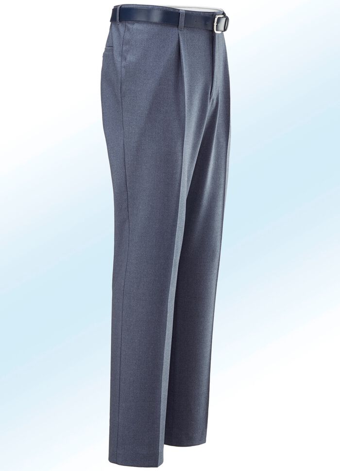 Melierte Hose in 4 Farben mit Bundfalten 