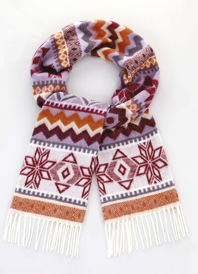 Schal mit grafischem Dessin 