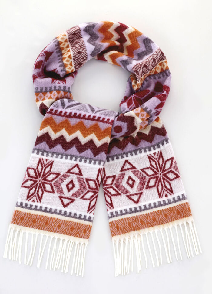 Schal mit grafischem Dessin 