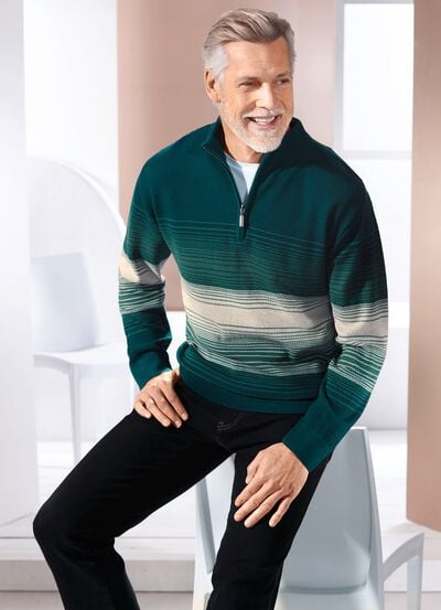 Troyer mit Stehkragen in 2 Farben 