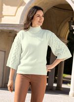 Pullover in Strickmix WOLLWEISS