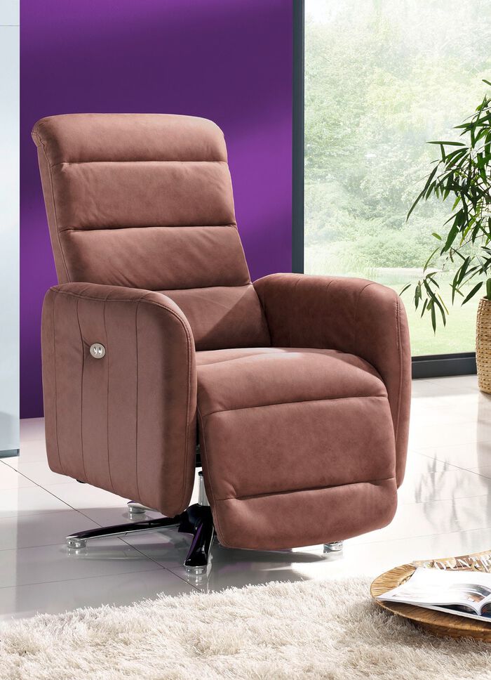 Relax-Sessel mit Metallgestell in Chrom-Optik BRAUN