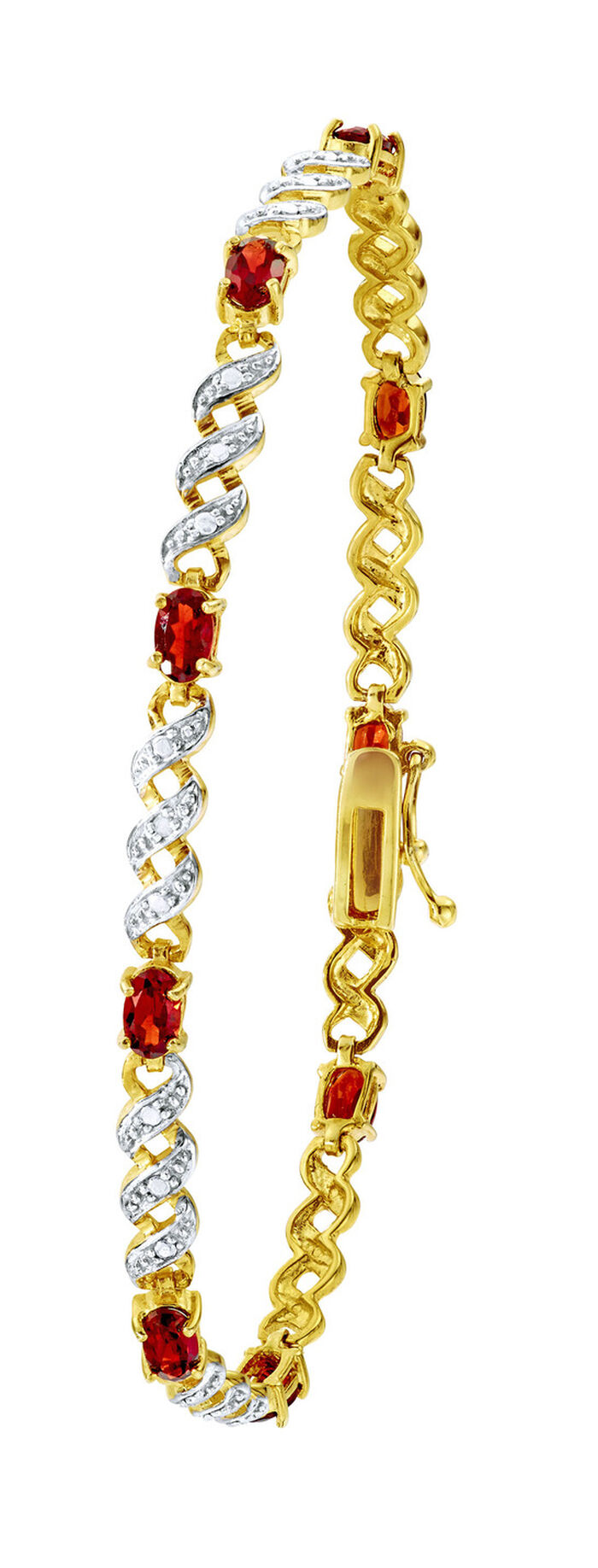 Durchbrochenes Armband mit Granat 