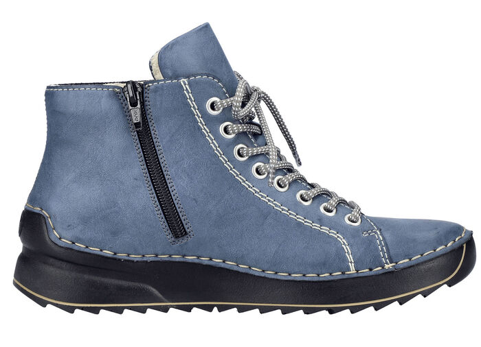 Rieker, sportive Damen-Boots, Winterschuhe, mit Reißverschluss JEANSBLAU