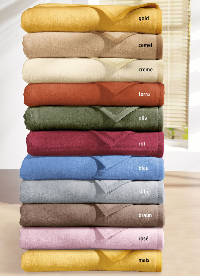 Supersofte Schlafdecke von Borbo aus reiner Baumwolle BLAU