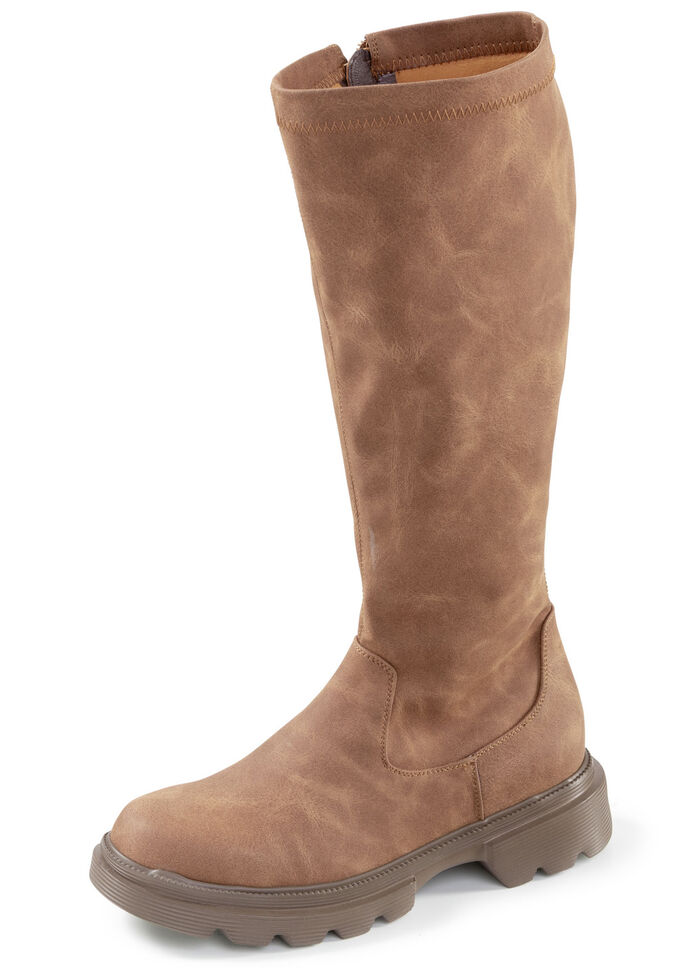 Andrea Conti, klassische Damen-Stiefel, mit Innenreißverschluss BRAUN