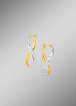 Diamantierte Creolen mit Clipverschluss 