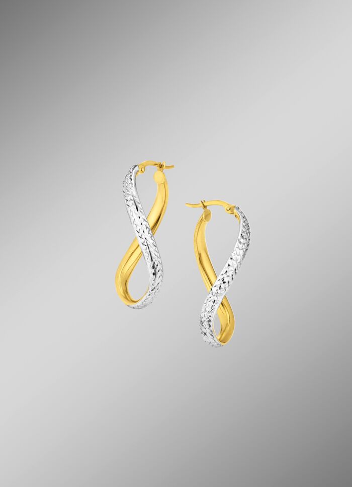 Diamantierte Creolen mit Clipverschluss 