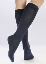 Dreierpack Kniestrümpfe mit Stützfunktion 2X MARINE, 1X SCHWARZ