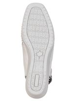 ELENA EDEN, schicke Damen-Sandalen, Weite G, mit Gummizug ECRU-SILBER