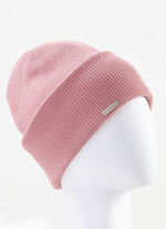 Seeberger, Damen-Mütze, mit Rippstrick-Umschlag ROSA