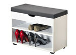 Schuhbank mit Sitzkissen WEISS