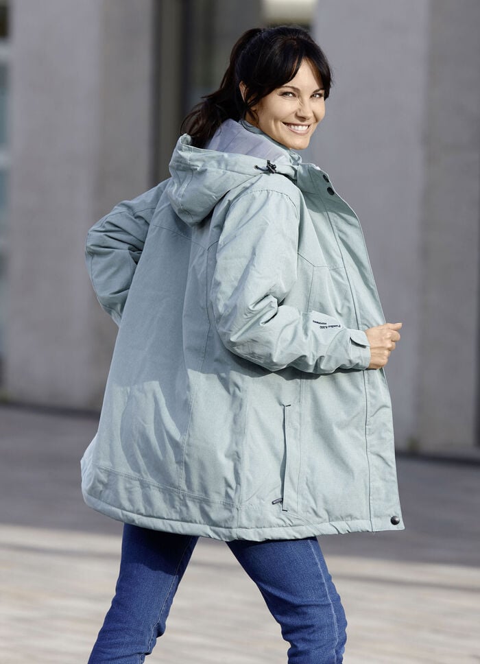 Funktionsjacke mit abnehmbarer Kapuze 