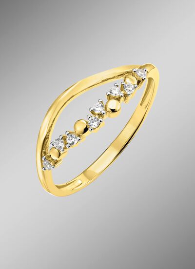 Zeitlose Eleganz: Damenring mit synth. Zirkonia 