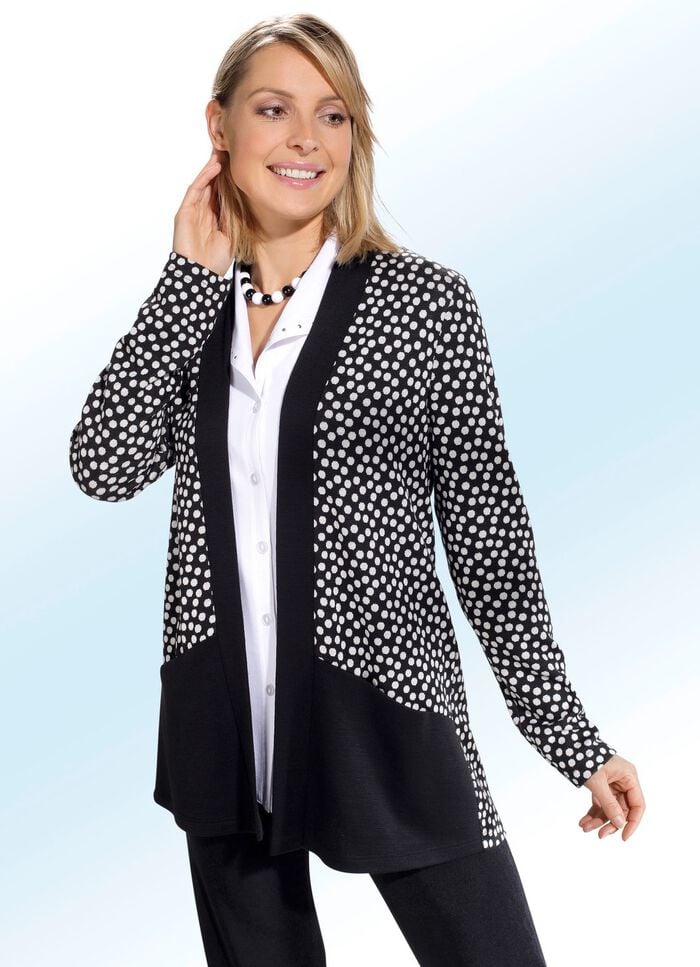 Strickjacke in Punkte-Dessin 